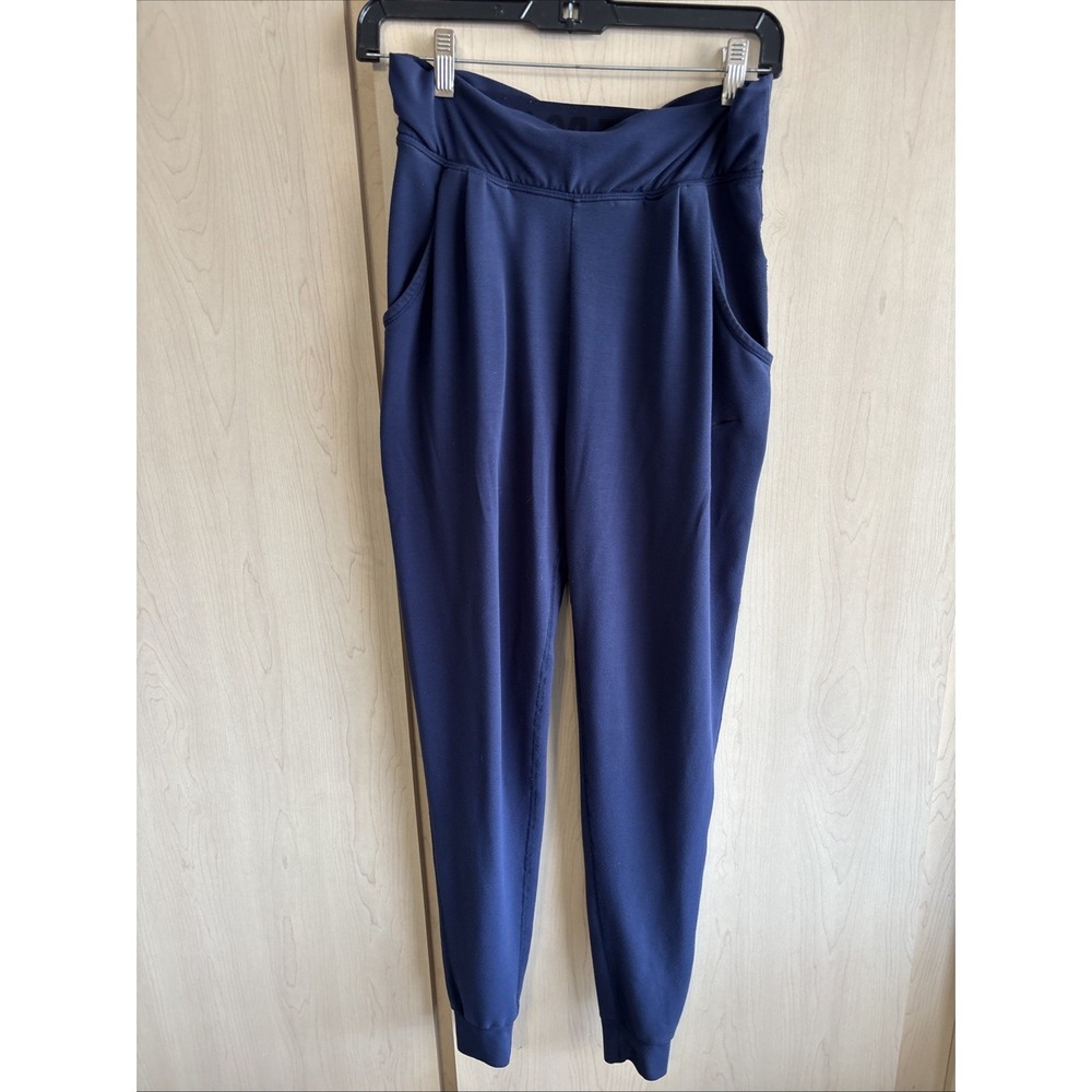 Nike Dri Fit Women's X-Small Navy Blue Leggings With Ruffle And Pockets Elastic